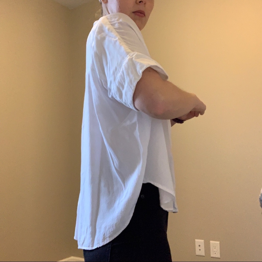 Monki oversized white viscose shirt - boxy fit - Picture 7 of 9
